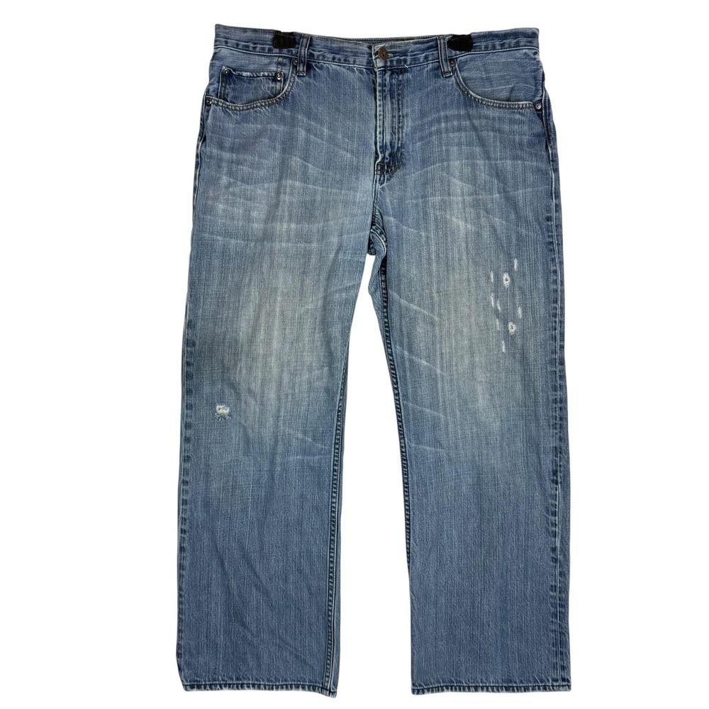 VTG Gap 1969 Y2K Loose Straight Jeans Men 38x32 Blue Relaxed Straight Distressed